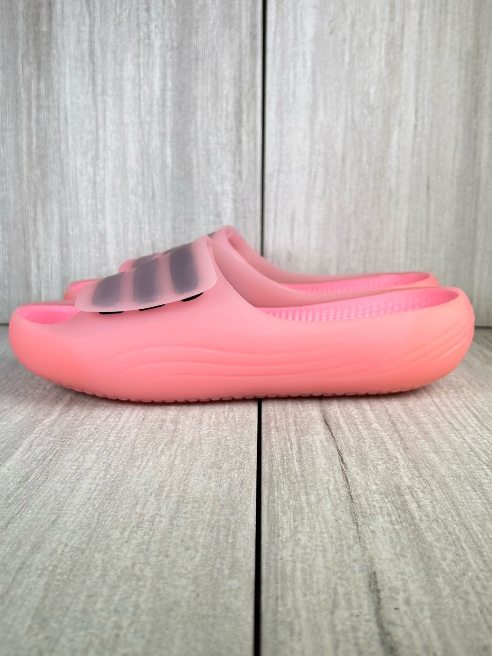 NEW Adidas Originals Adislide Pink Black Recovery Comfort Sandal Mens Size 9 13 - Picture 2 of 11